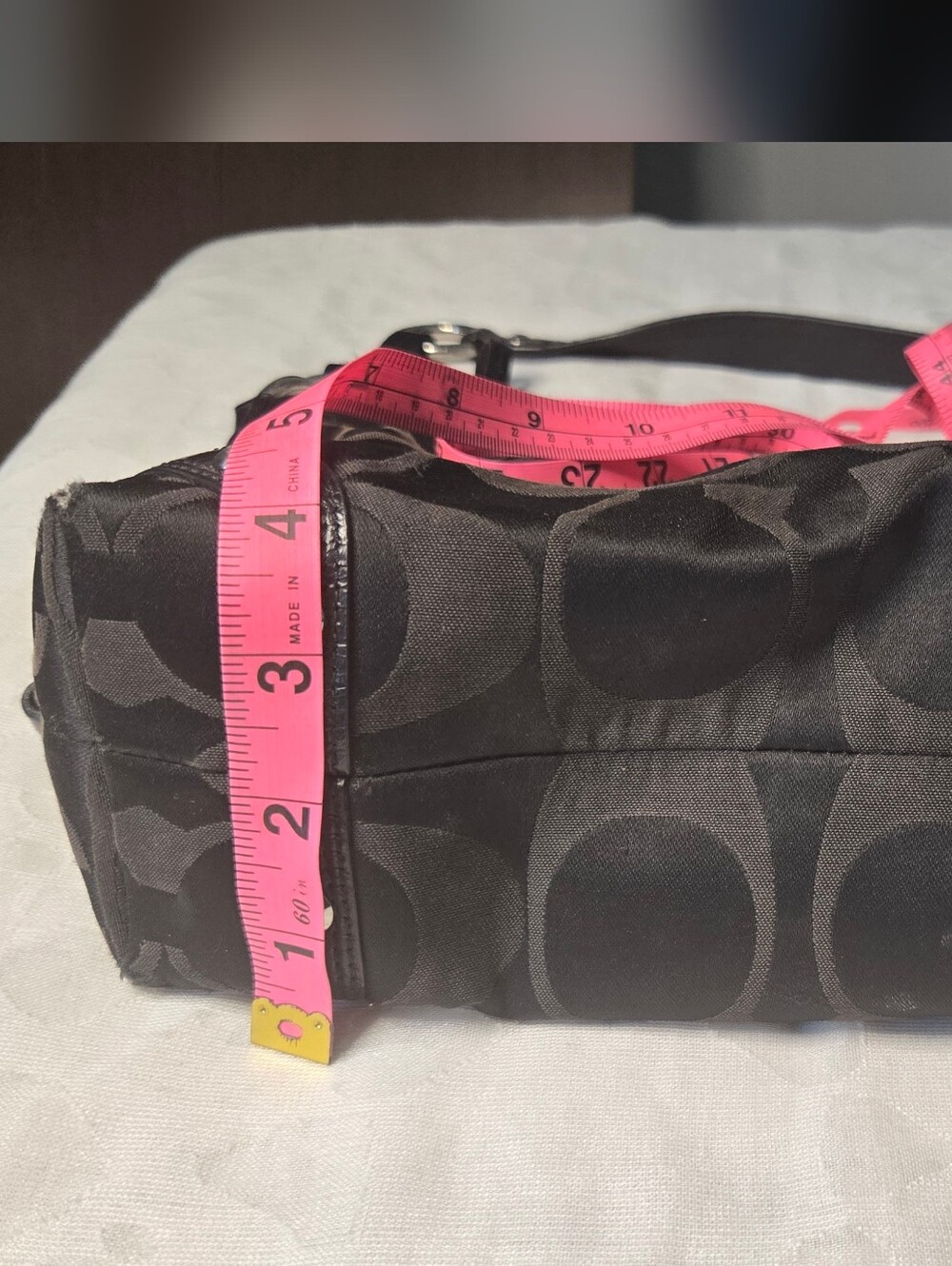 Vintage Y2K Coach Women Signature Black Shoulder Bag F15250 - Picture 5 of 11